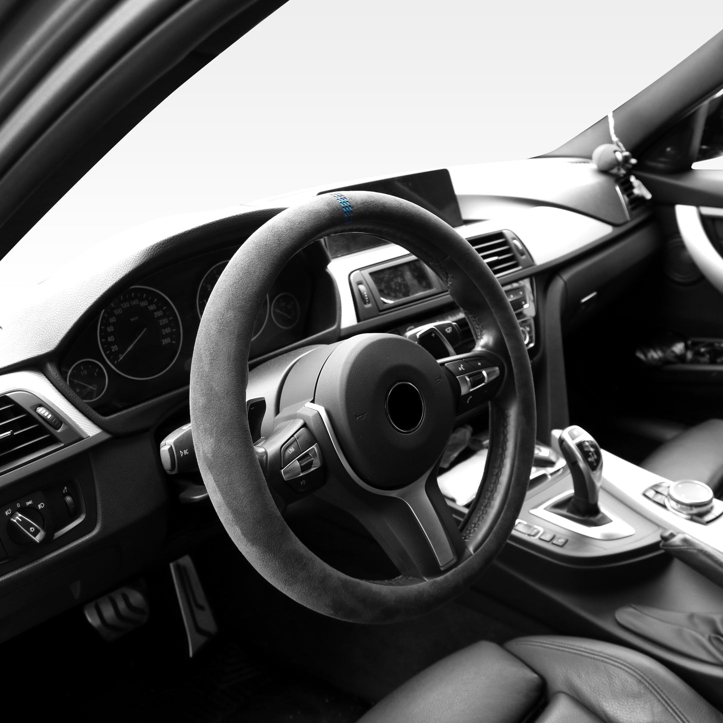 S-Tetic® Premium Alcantara Lenkradbezug | Racing Blue | Blaue 12-Uhr Markierung