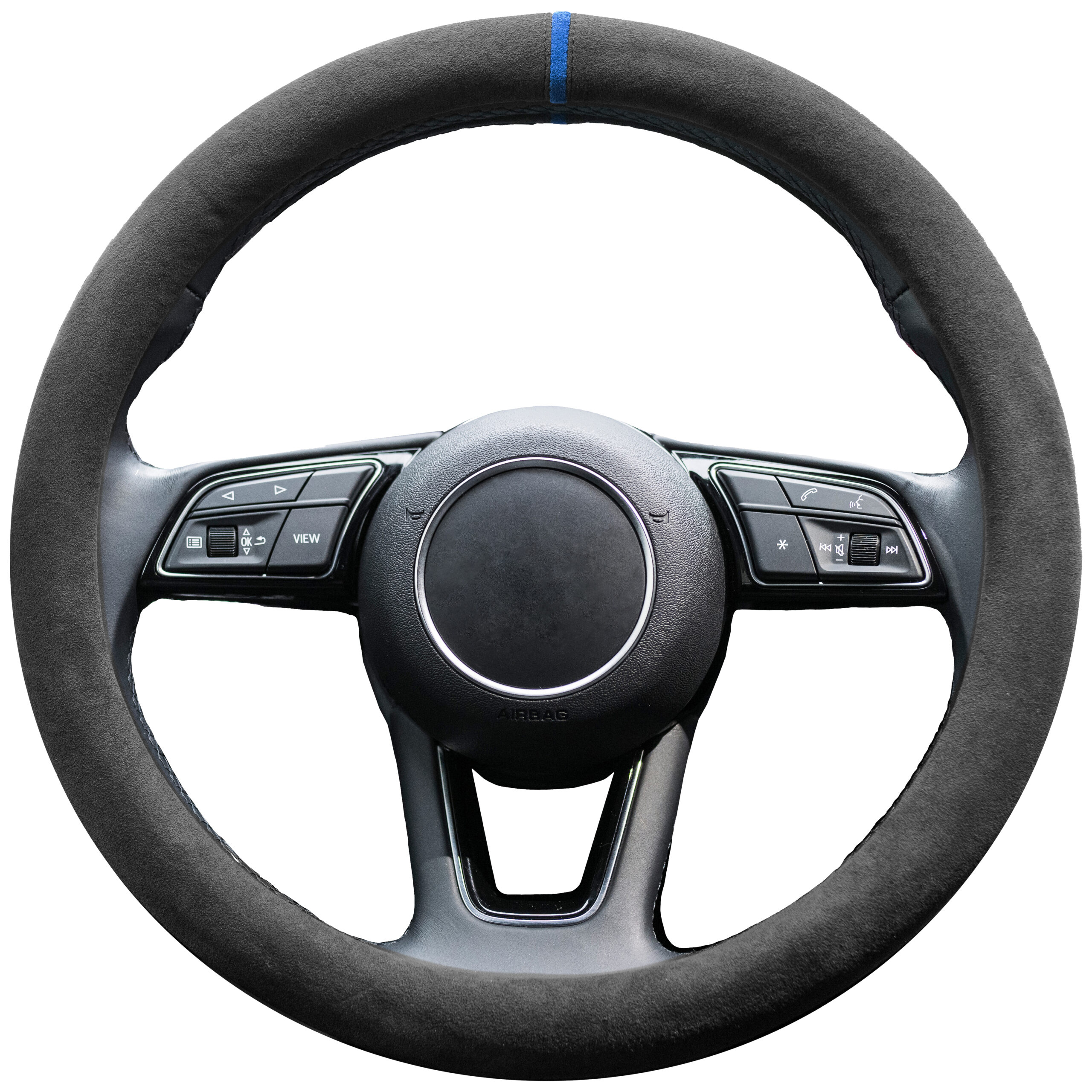 S-Tetic® Alcantara Lenkradbezug mit blauer 12-Uhr-Markierung