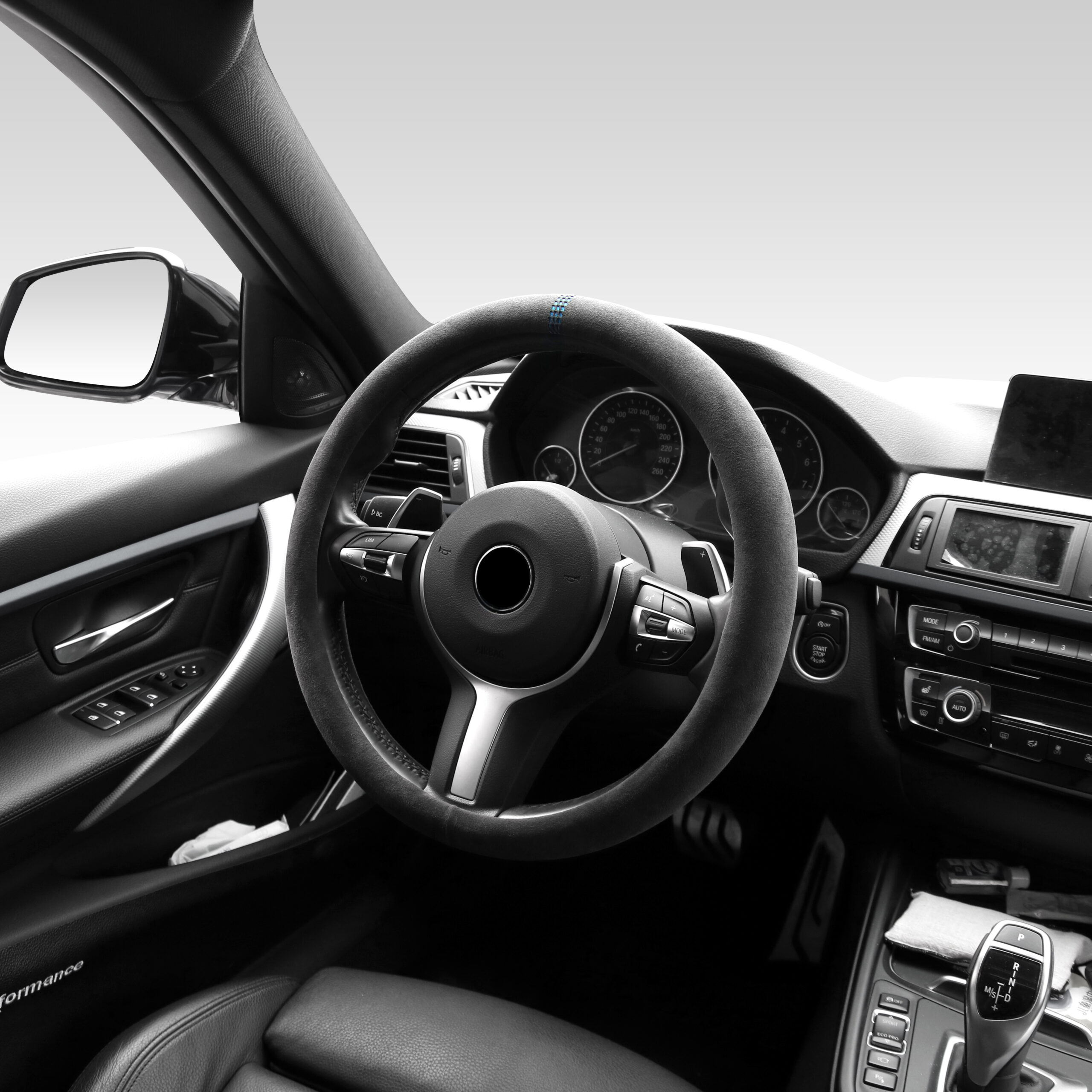 S-Tetic® Alcantara Lenkradbezug | Racing Blue | Blaue 12-Uhr Markierung – Bild 5